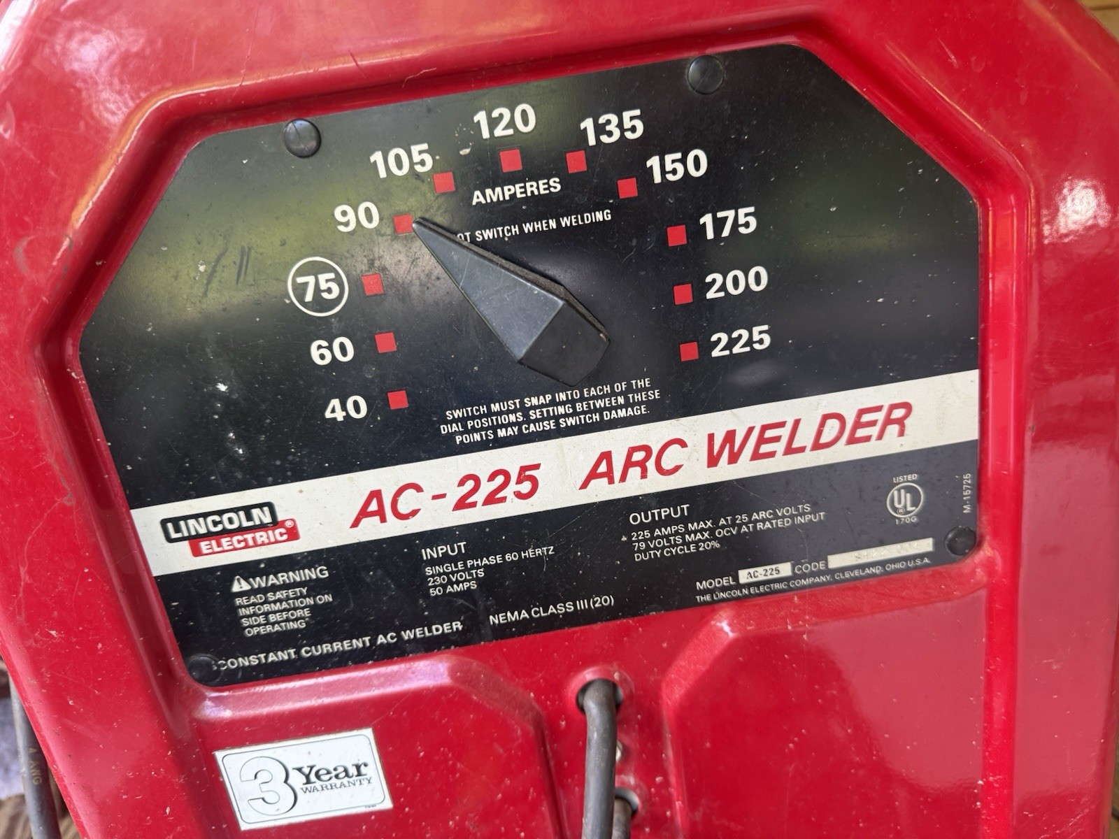 Lincoln Electric AC-225 AC Arc Stick Welder, Stick Welding Machine