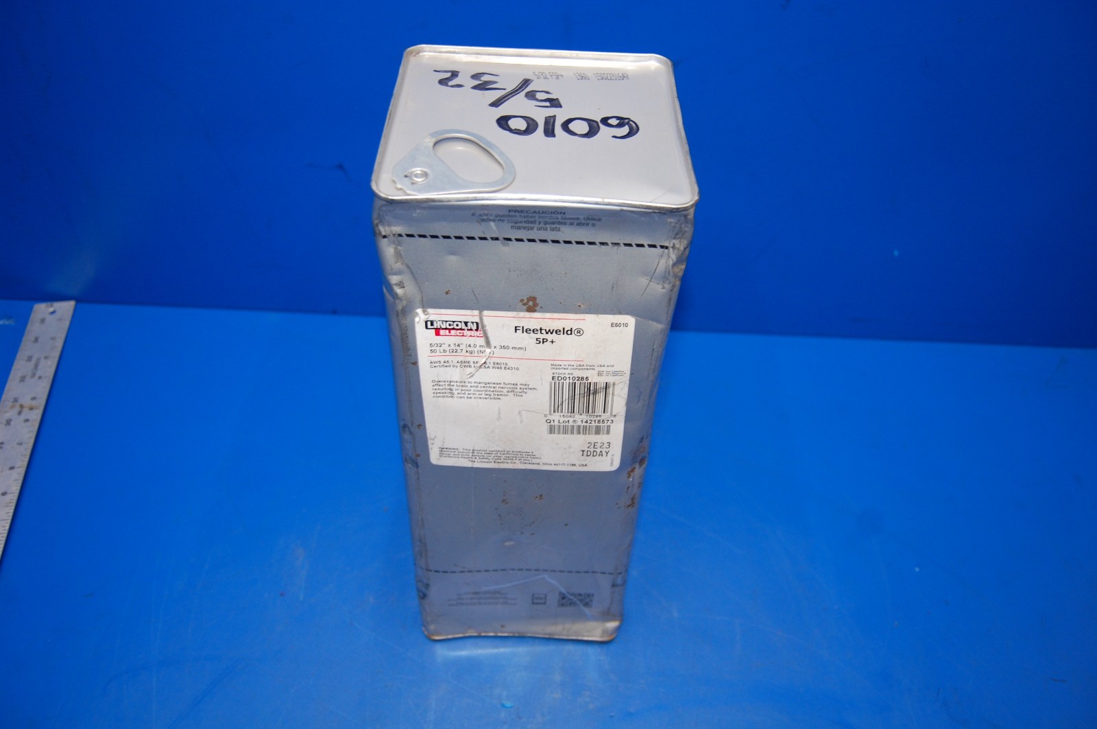 LINCOLN ELECTRIC FLEETWELD E6010 5/32″X14″ ED010285 50LB WELDING RODS ELECTRODES