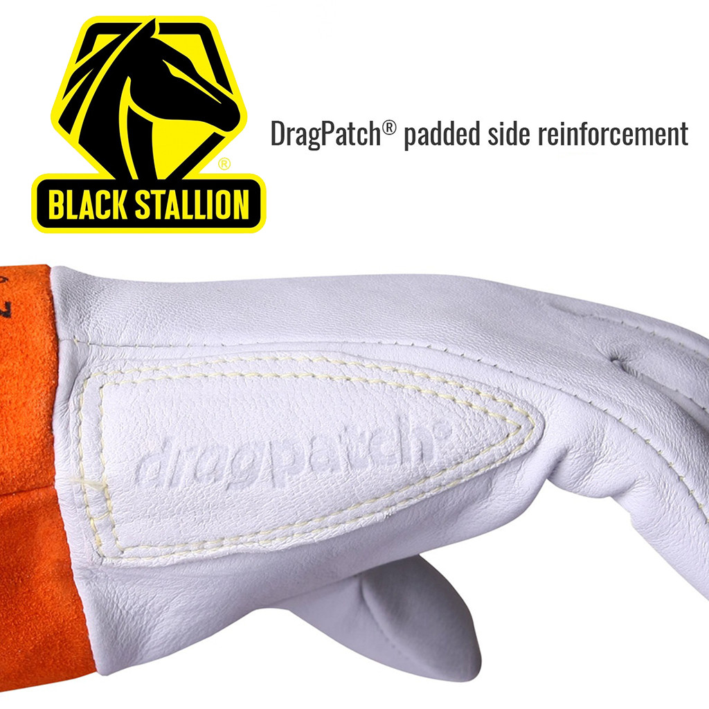 Black Stallion 35KFXL – X-Large – Pearl White Kidskin TIG Glove