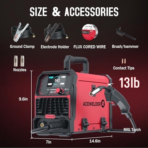 3 IN 1 Welder 140A Gasless Flux MIG/Lift Tig/Stick Welding Machine 110V Inverter