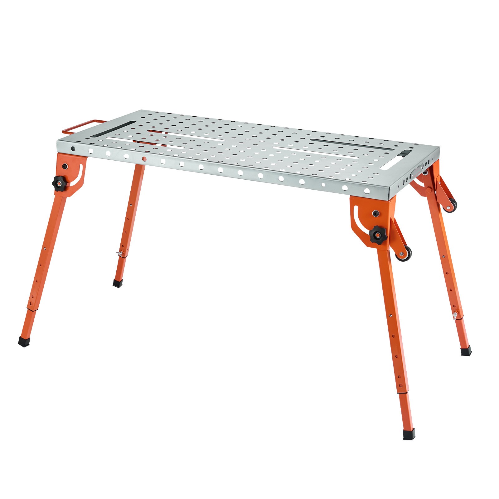 Welding Table 44″ x 21″ 500LBS Folding Workbench 4-Level Adjustable Height