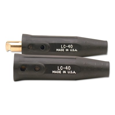 Cable Connector, Single Oval Point Screw Connection, Male/Female, 1/0 to 2/0 AWG