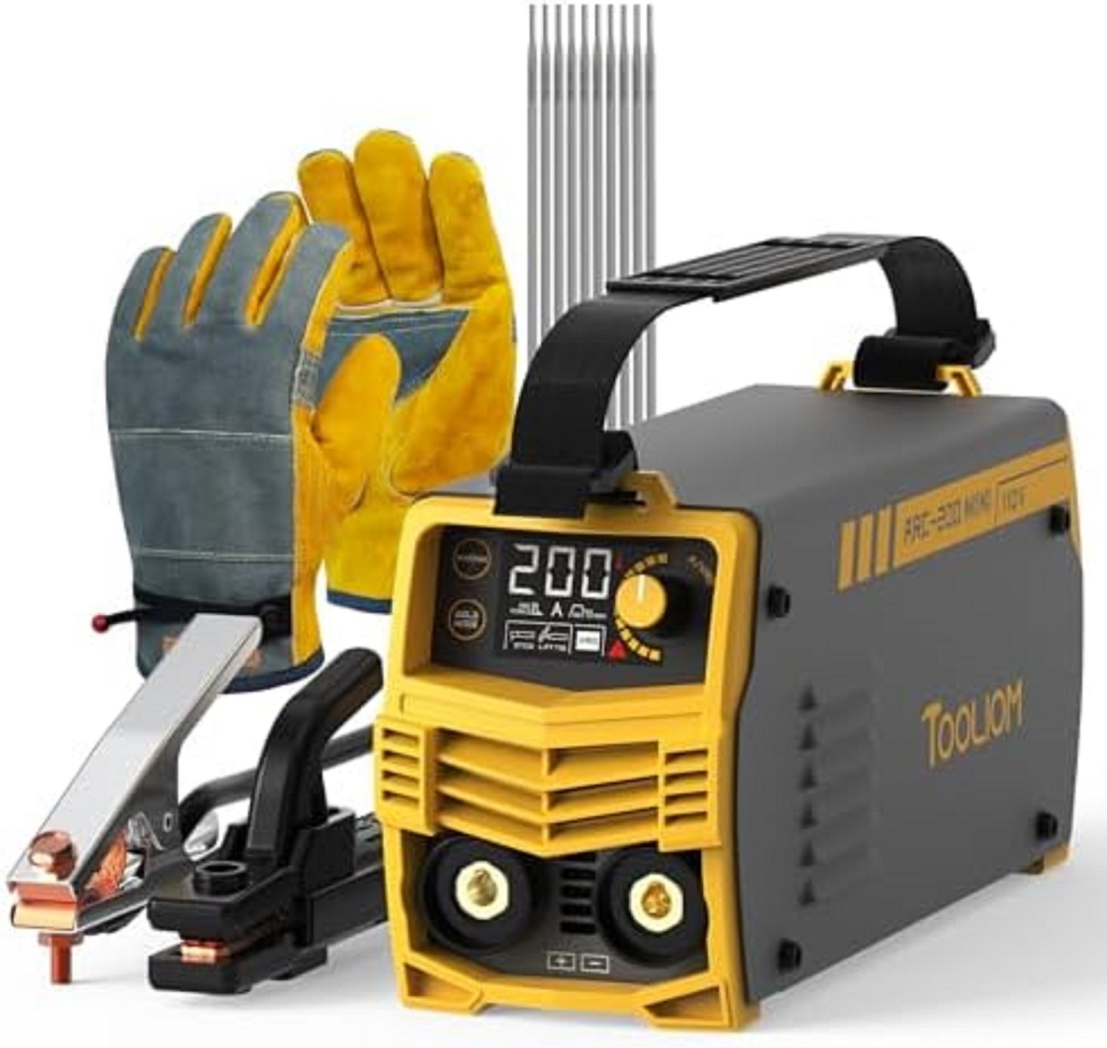 TOOLIOM 200Amp MIG Welder,110V Flux Core Welder Flux Core MIG/Lift TIG/Stick