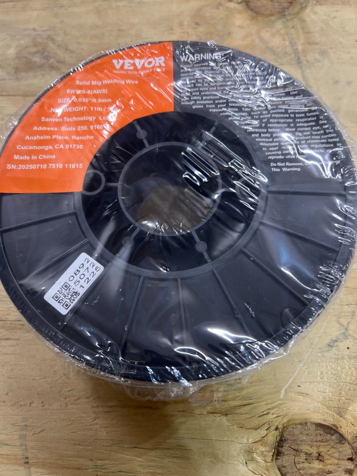11lbs Vevor 0.035″ (0.9mm) Mig Welding Wire ER70S-6 (AWS) Solid Construction
