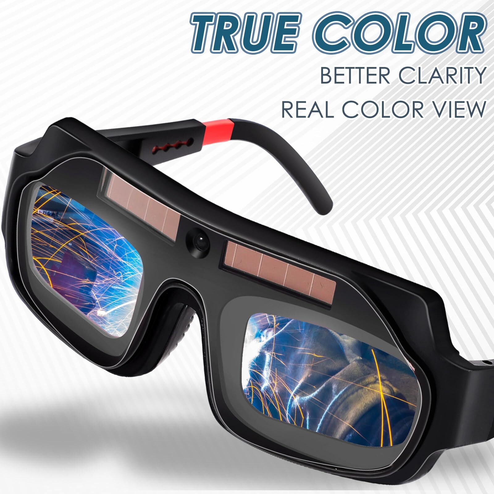 Tellegloww 1 Set Welding Glasses Solar Welding Goggles Auto Darkening Welder …