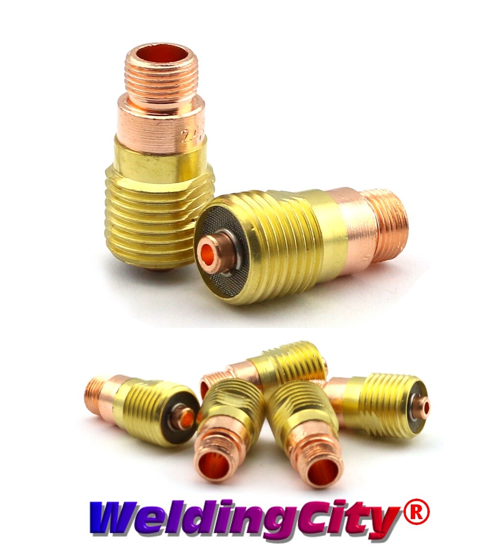 WeldingCity® 5-pk TIG Welding Torch STUBBY Gas Lens 4GL332 (3/32″) for 17/18/26