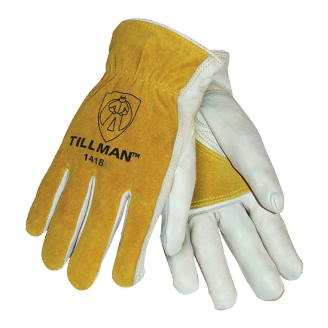 Tillman 1418 Reinforced Top Grain/Split Cowhide Drivers Gloves Medium