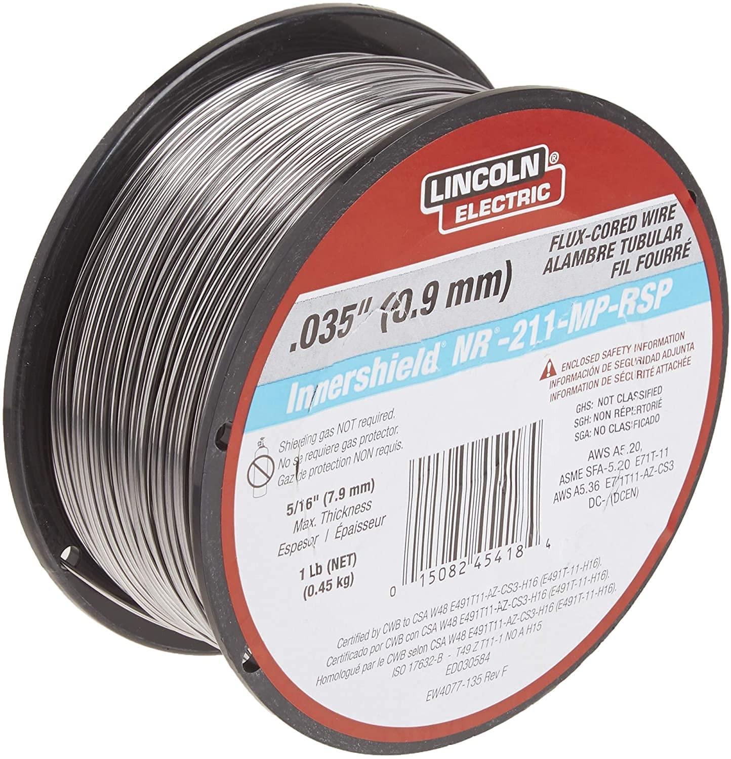 Lincoln Electric ED030584 Inner Shield NR-211 Flux-Core Welding Wire, .035-In…