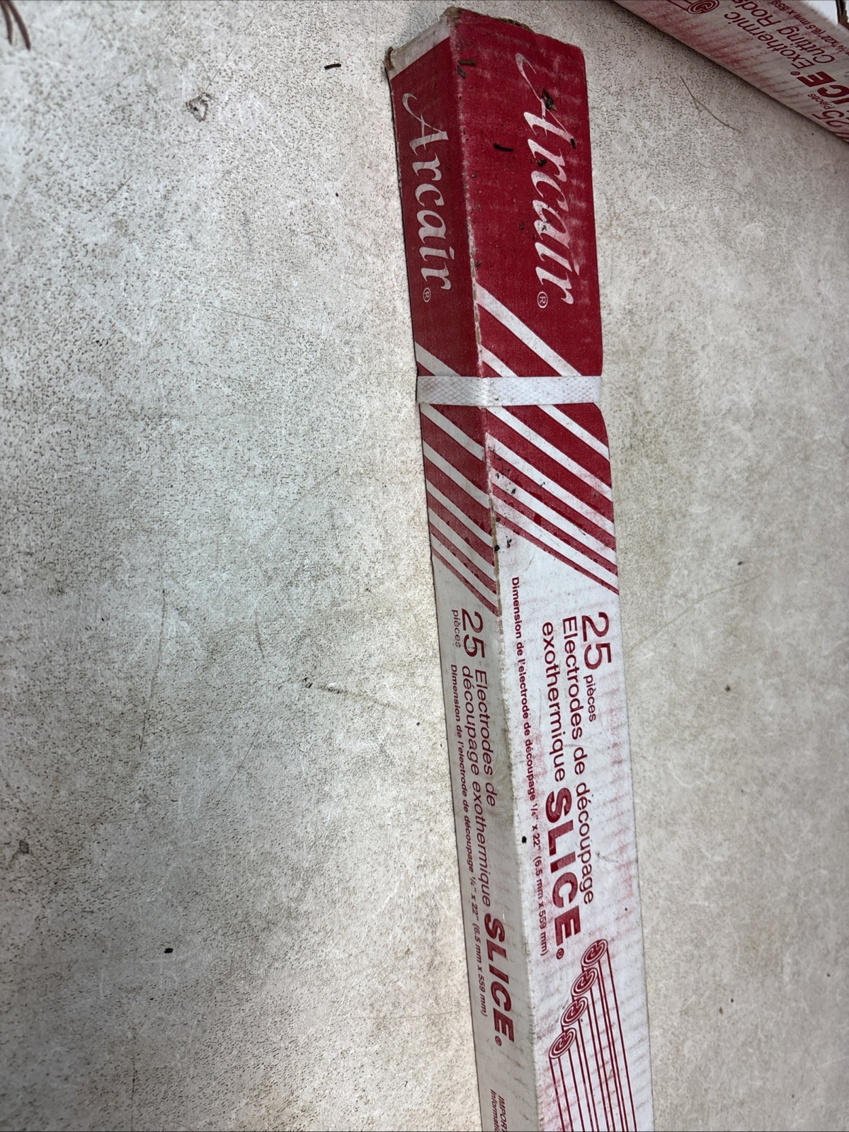 Nos Arcair 43-049-005 Slice Cutting RodsFlux Uncoated Pack of 25 1/4x22in