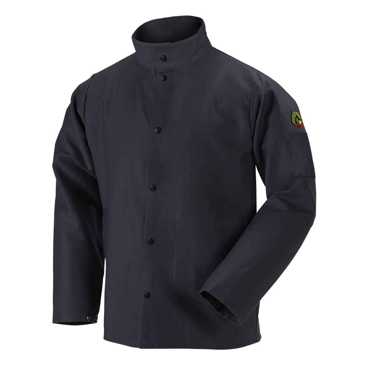 Black Stallion FBK9-30C Flame-Resistant Cotton Welding Jacket Black 2X-Large
