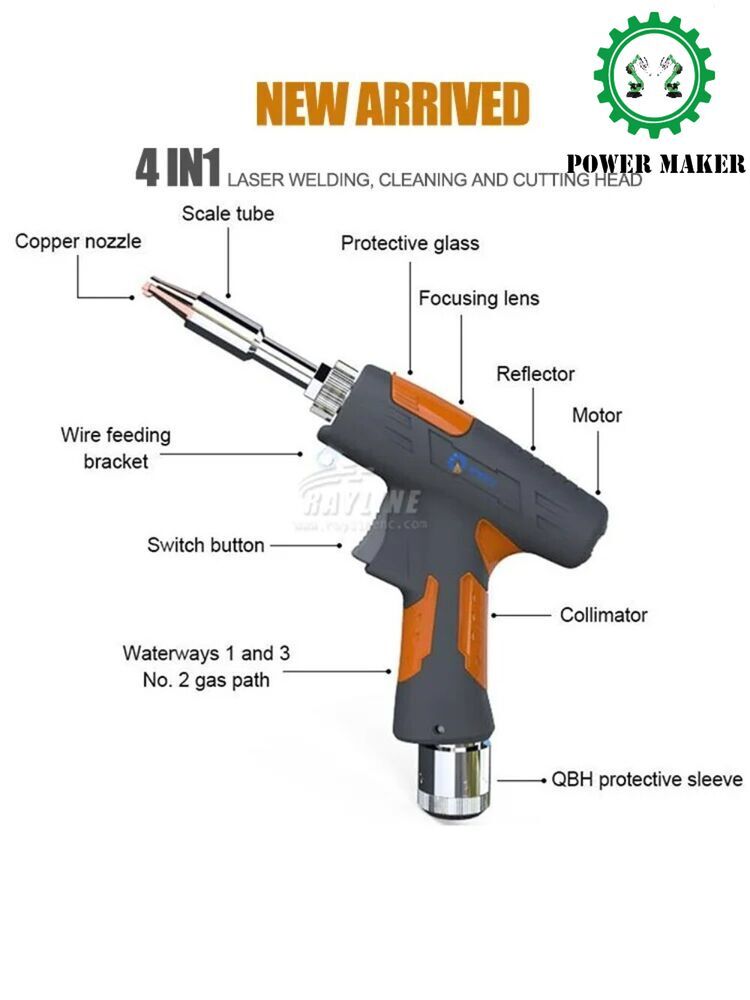 Fiber Laser Welder Handheld Laser Welder Machine Gun for Cutting Welding Metal