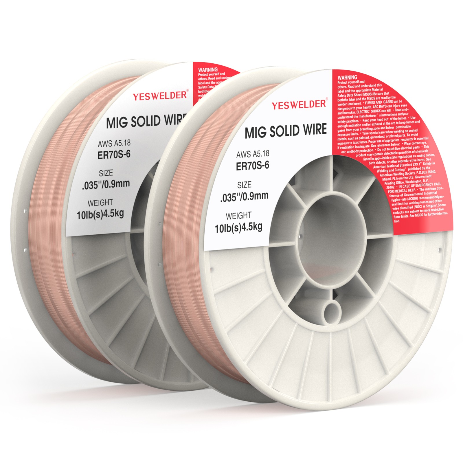 ER70S-6 MIG Solid Wire .023/.030/.035 2/10/44LB Carbon Steel Spool Welding