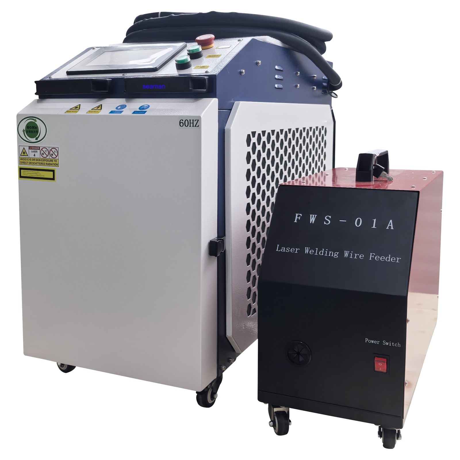 US 6000W Raycus Laser Welding Cleaning Machine Double Wobble Rust Removal 4 IN 1