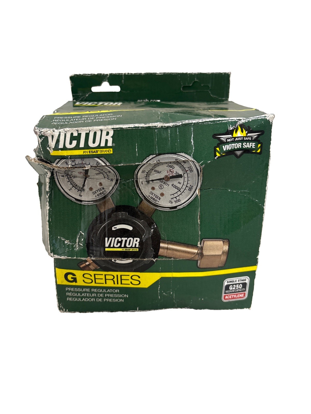 Victor 0781-9405 G250-15-510 Medium Duty Single Stage Acetylene Torch Regulator