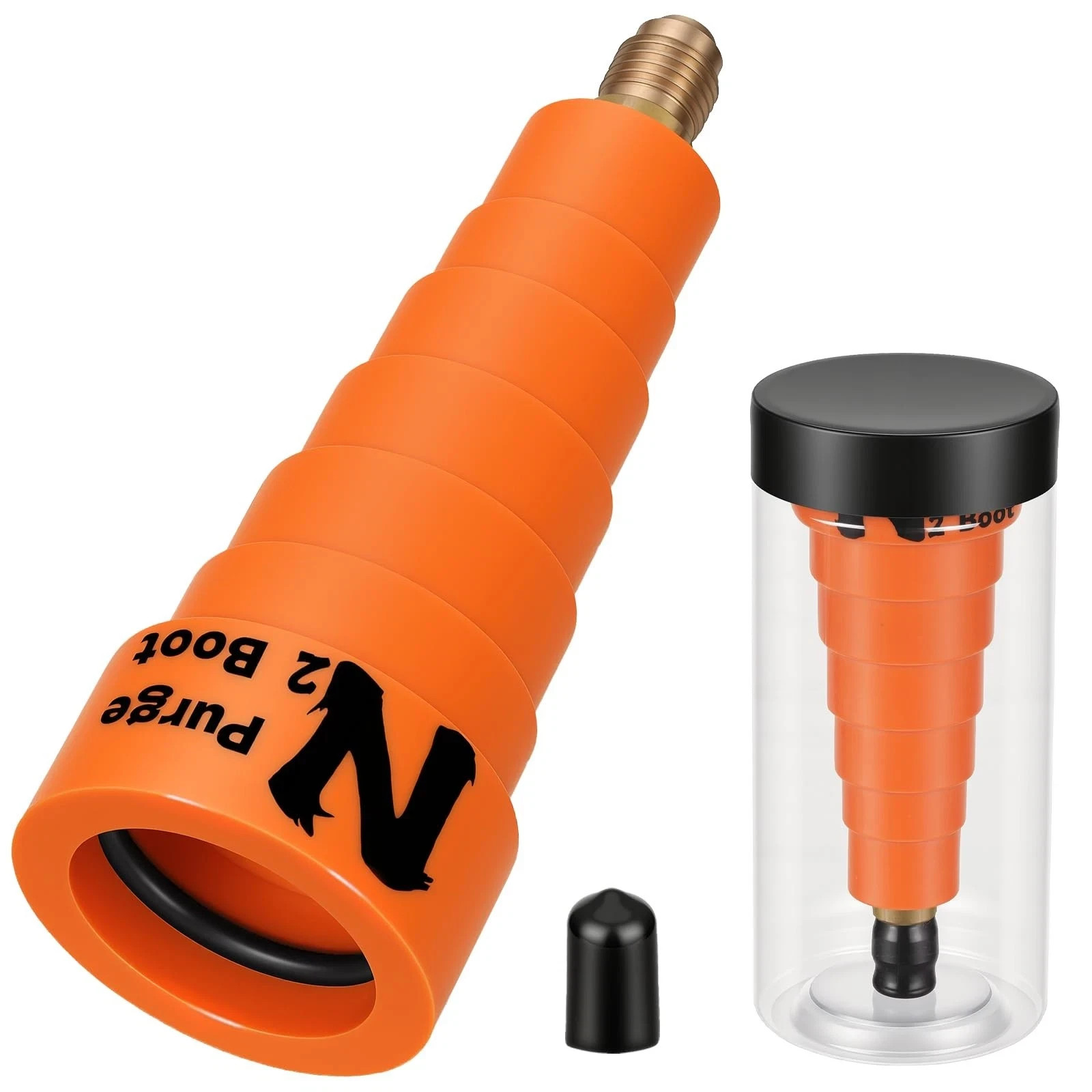 Nitrogen Purge Boot for HVAC Brazing – Hands-Free Low-Pressure Orange