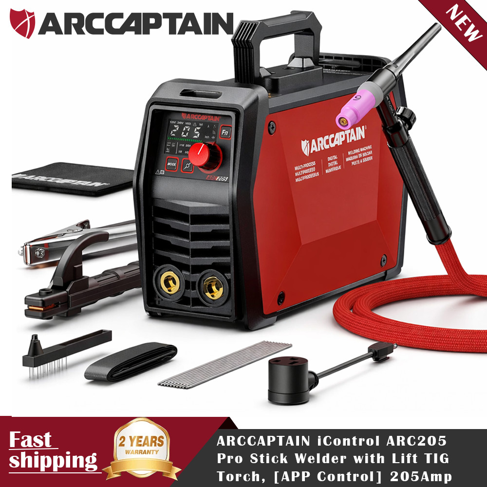 2026 ARCCAPTAIN iControl ARC205 Pro Stick Welder with Lift TIG Torch APP Control