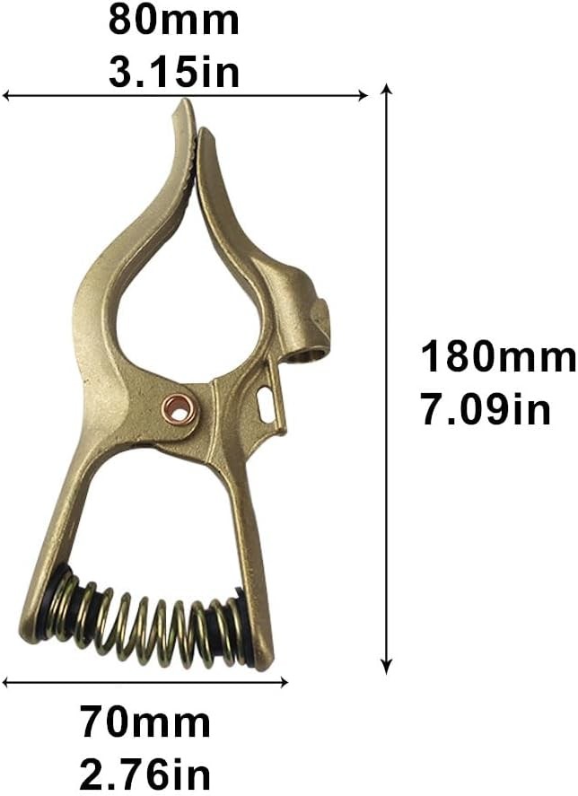 300 Amp T-Style Welding Ground Clamp Heavy Duty Brass Copper for Arc Welder
