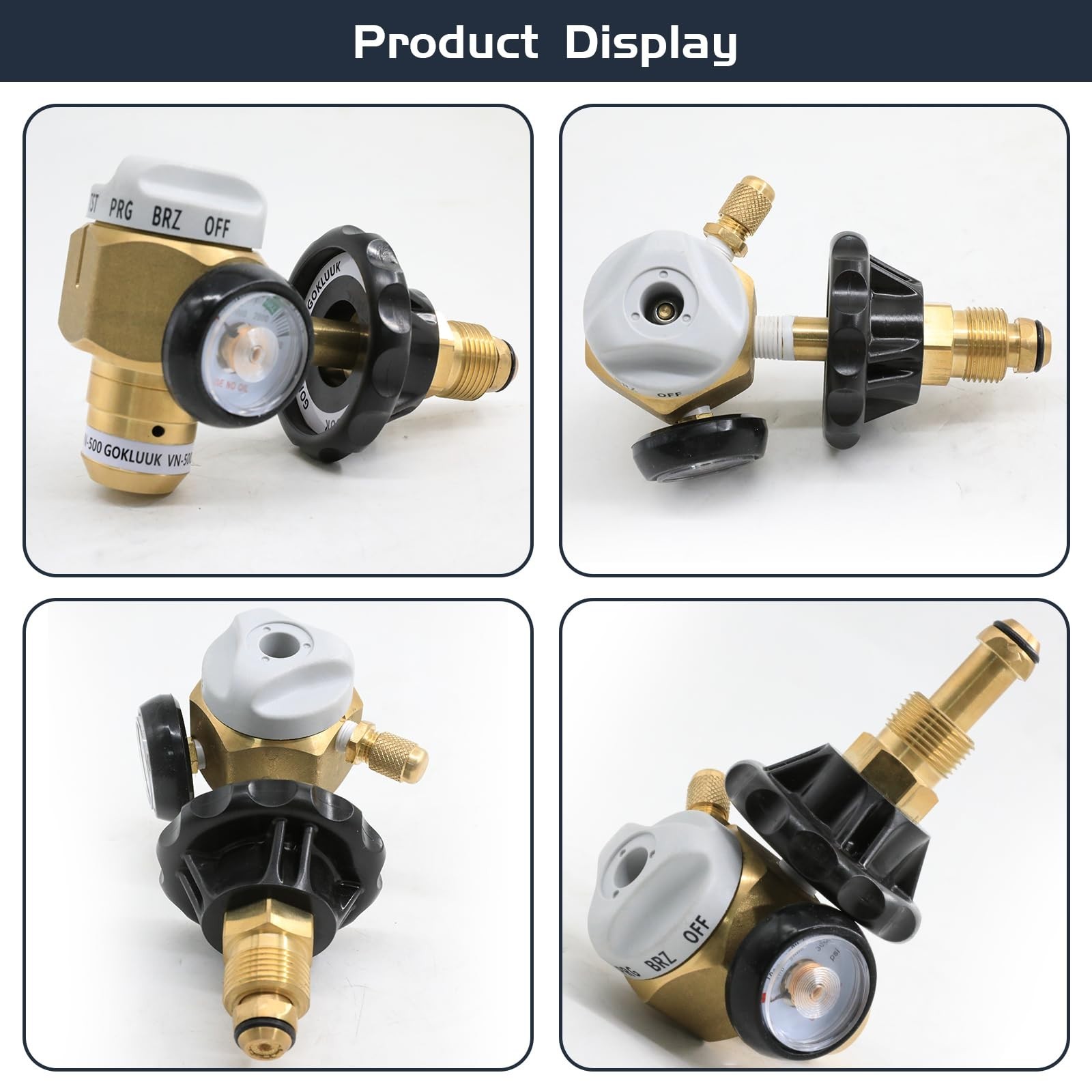 Nitrogen Purge Control Valve & Regulator | 500psi Flow Meter for Leak Testing