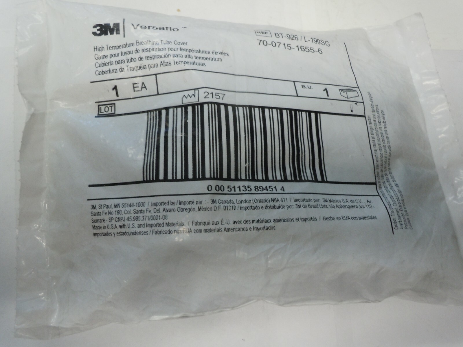3M Bt-926/L-199Sg Versaflo Breathing Tube Cover