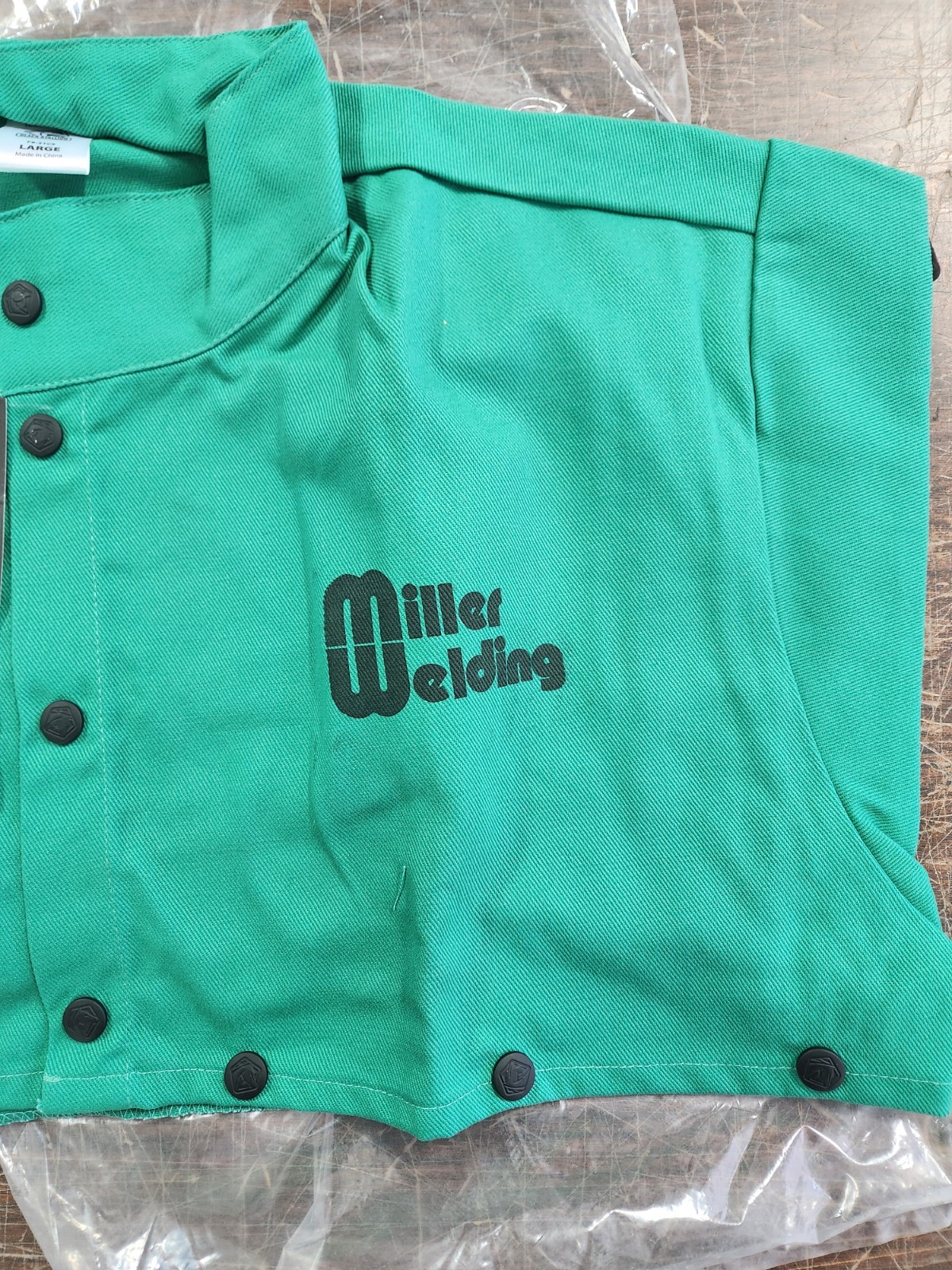 LARGE Black Stallion F9-21CS FR Cotton Welding Cape Sleeves 9oz Green