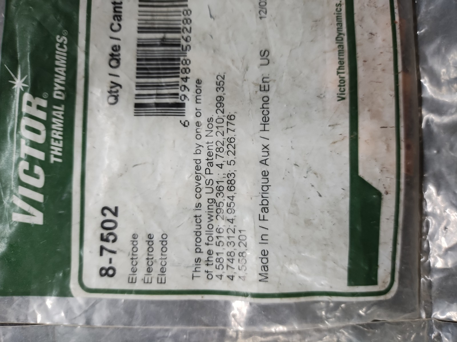 Thermal Dynamics 8-7502 Electrode 5PK