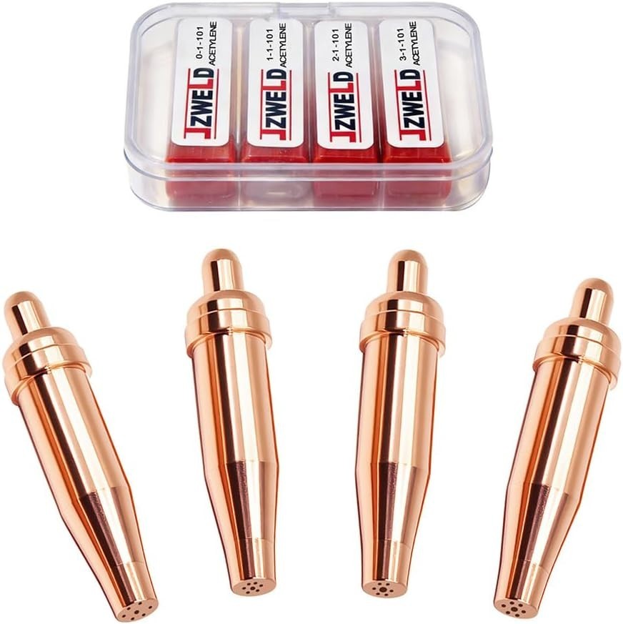 4 Pieces 1-101 Series Acetylene Cutting Torch Tips for Victor Type Cutting Torch