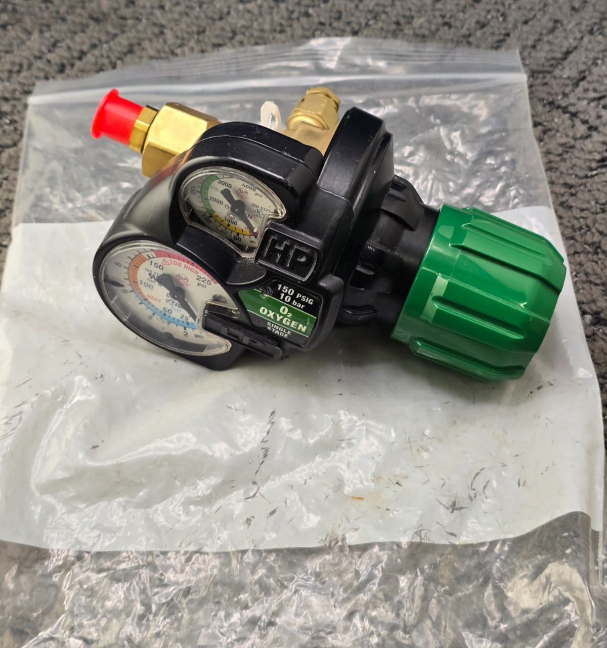 VICTOR Edge Series 2.0 Oxygen Regulator 150 Psig 10 Bar O2 Oxygen Single Stage