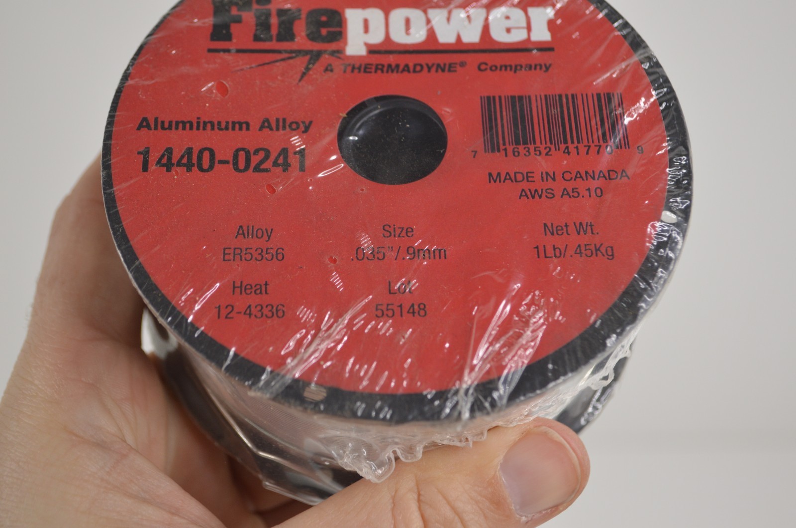 Firepower MIG Welding Welder Wire Aluminum Alloy Spool 1 lb .035″ Dia ER5356