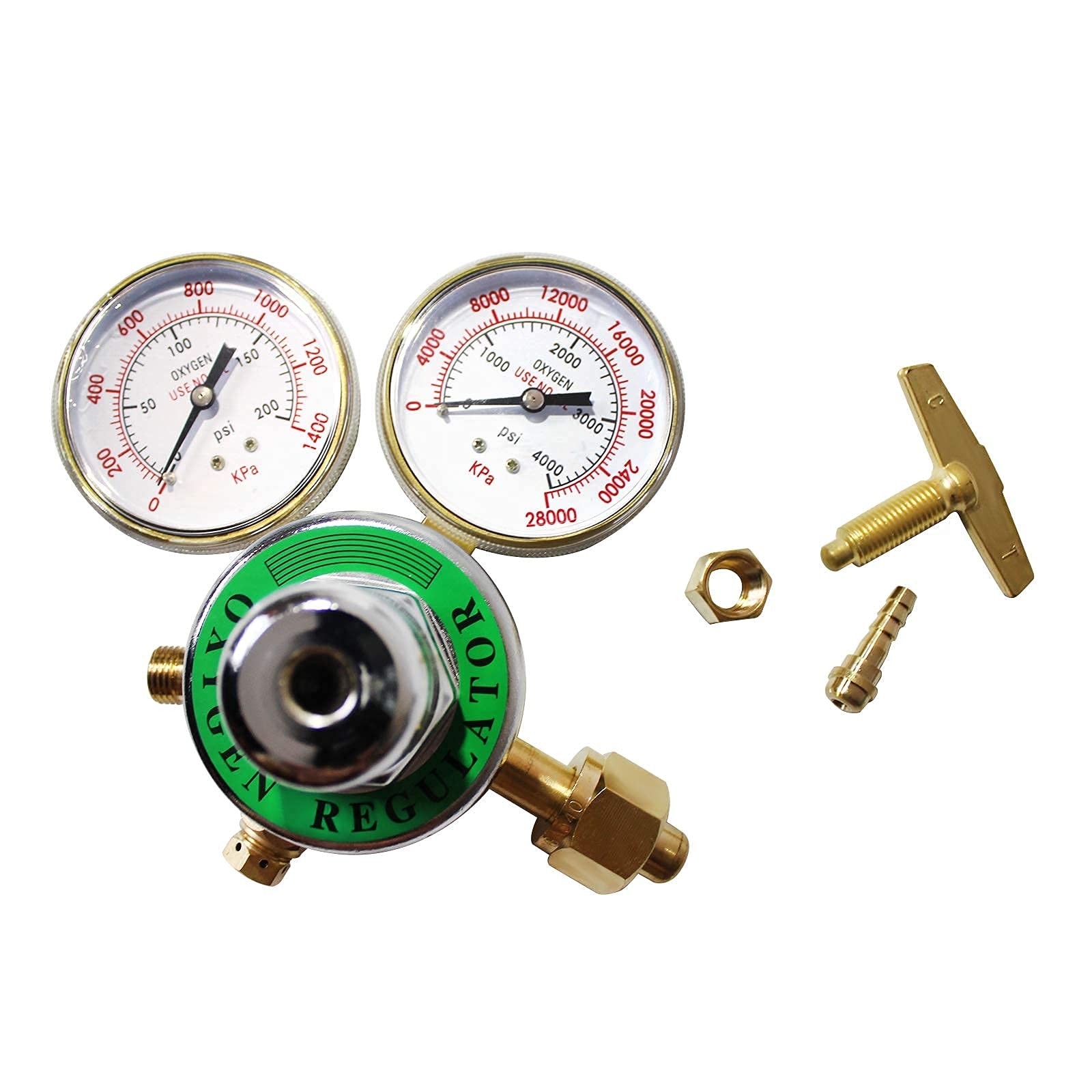 KLLsmDesign Heavy Duty Oxygen Regulator, Large Tank Gauge Cutting Torch Regul…