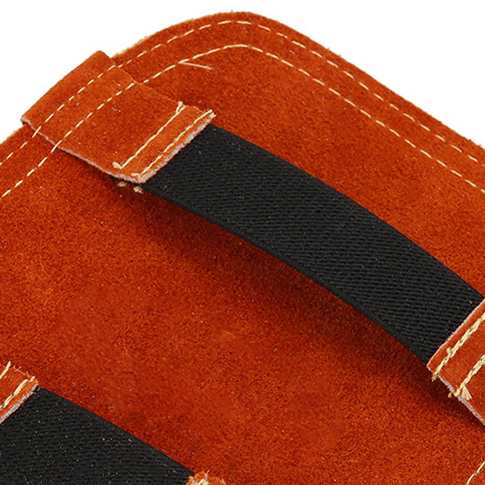 Welding Heat Shield Hands Split Cowhide Leather Hand Pad Aluminized Back 8.3in