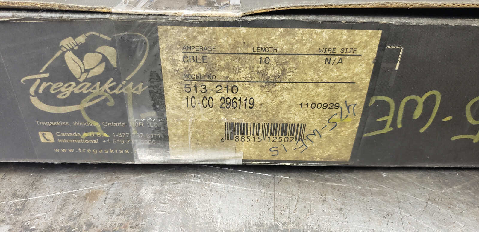 Tregaskiss 513-210 Tough Gun Unicable 10′ NEW IN SHELF WORN/GRIME BOX