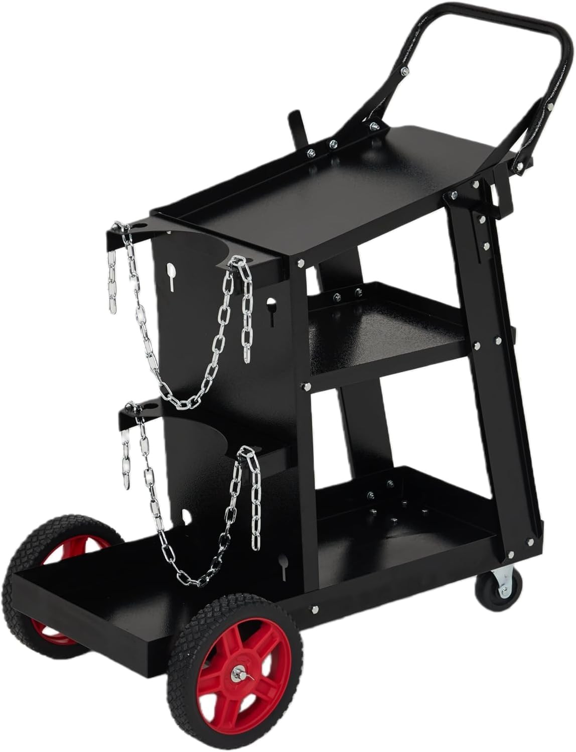 Welding Cart ,3-Tier Heavy Duty Rolling Welder Cart for TIG ,MIG ,Plasma Cutter