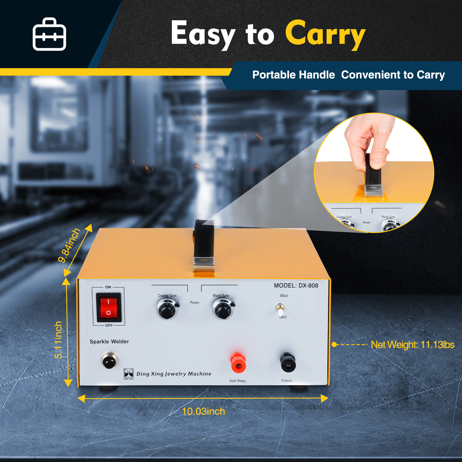 600W Jewelry Spot Welder Laser Welding Machine for Gold Silver Metal 1-80A