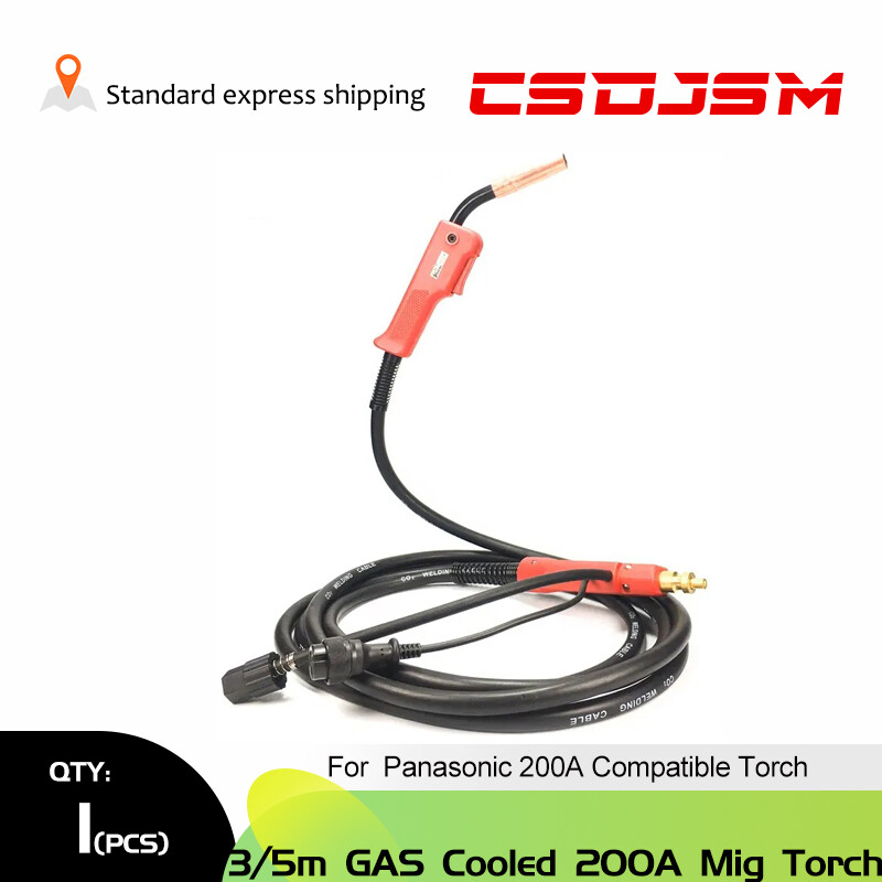 CSDJSM 1pcs 3/5m Air Cooled Mig/Mag Welding Torch For Panasonic 200A Complete