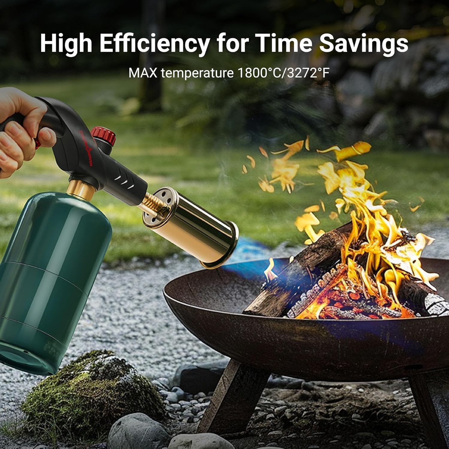 Powerful Propane Torch, Kitchen Cooking Culinary Torch Lighter, Black
