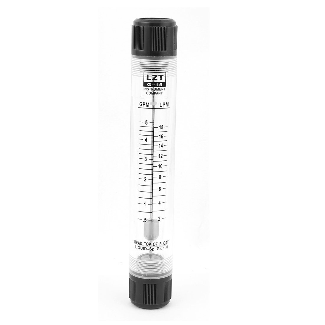 LZT G15 Water Flow Meter Panel Type Flowmeter Liquid Indicator 0.55GPM