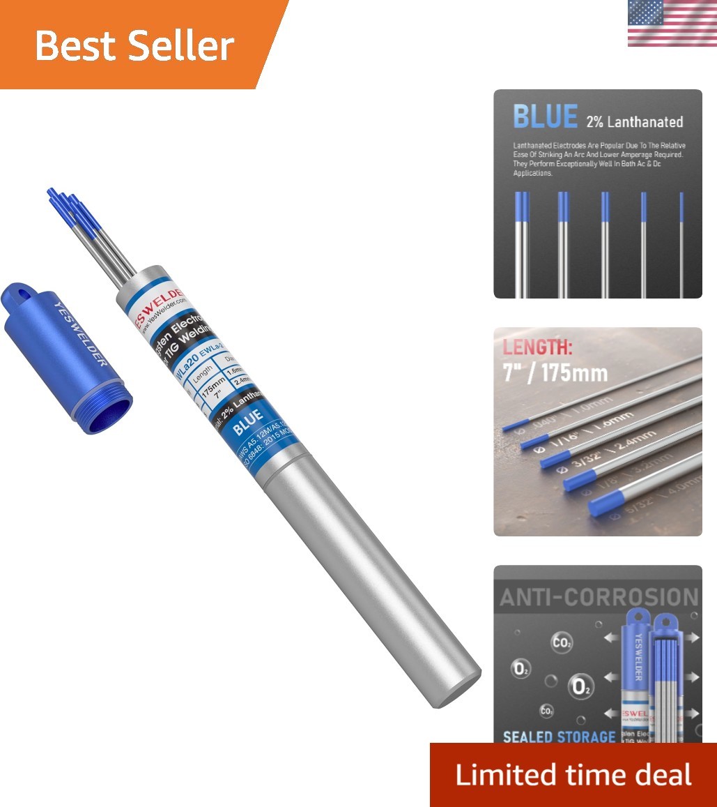 2% Lanthanated TIG Welding Electrodes 5pk 1/16″ & 3/32″ Blue Kit