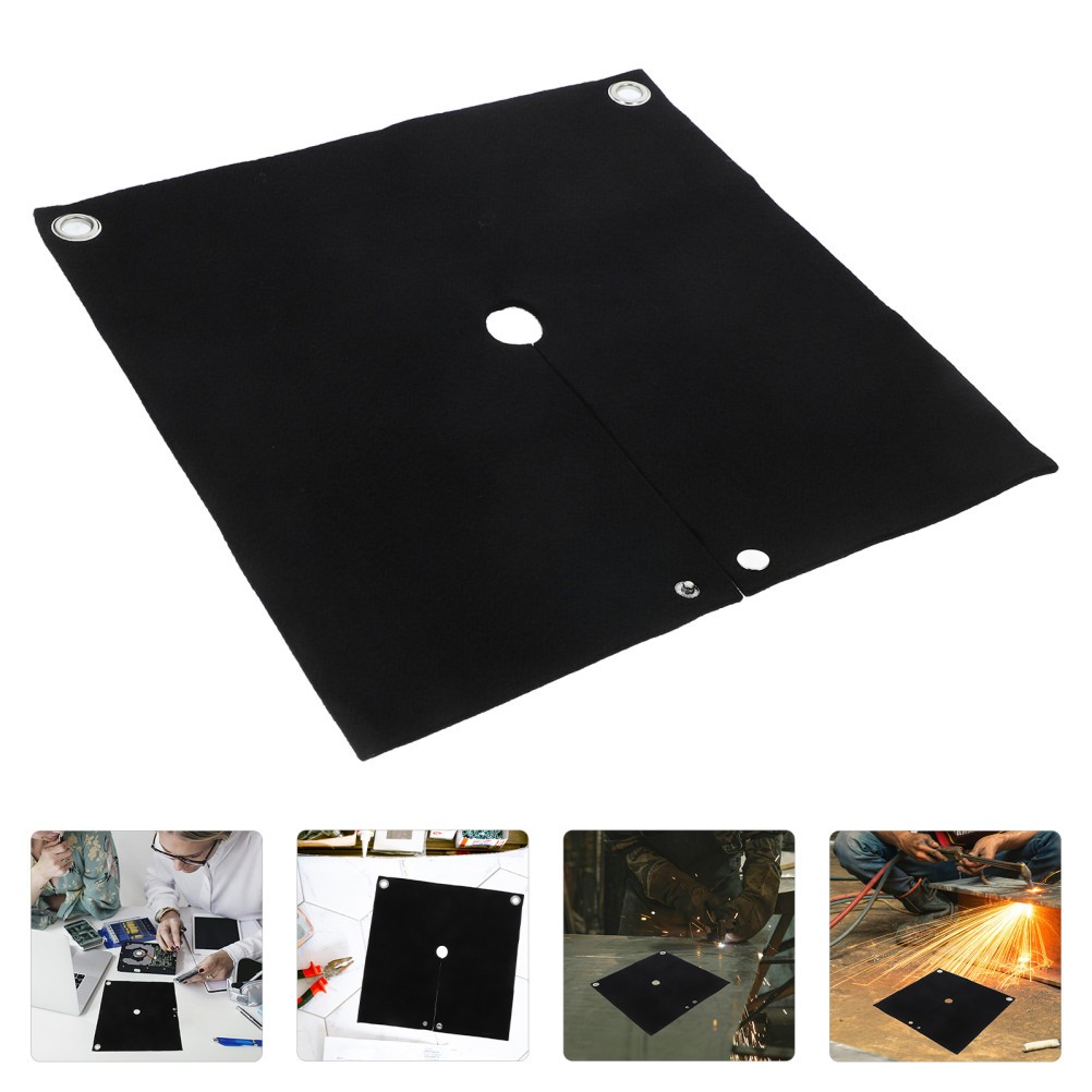 Heavy Duty Black Felt Welding Blanket Durable Fire Retardant Heat Resistant Pad