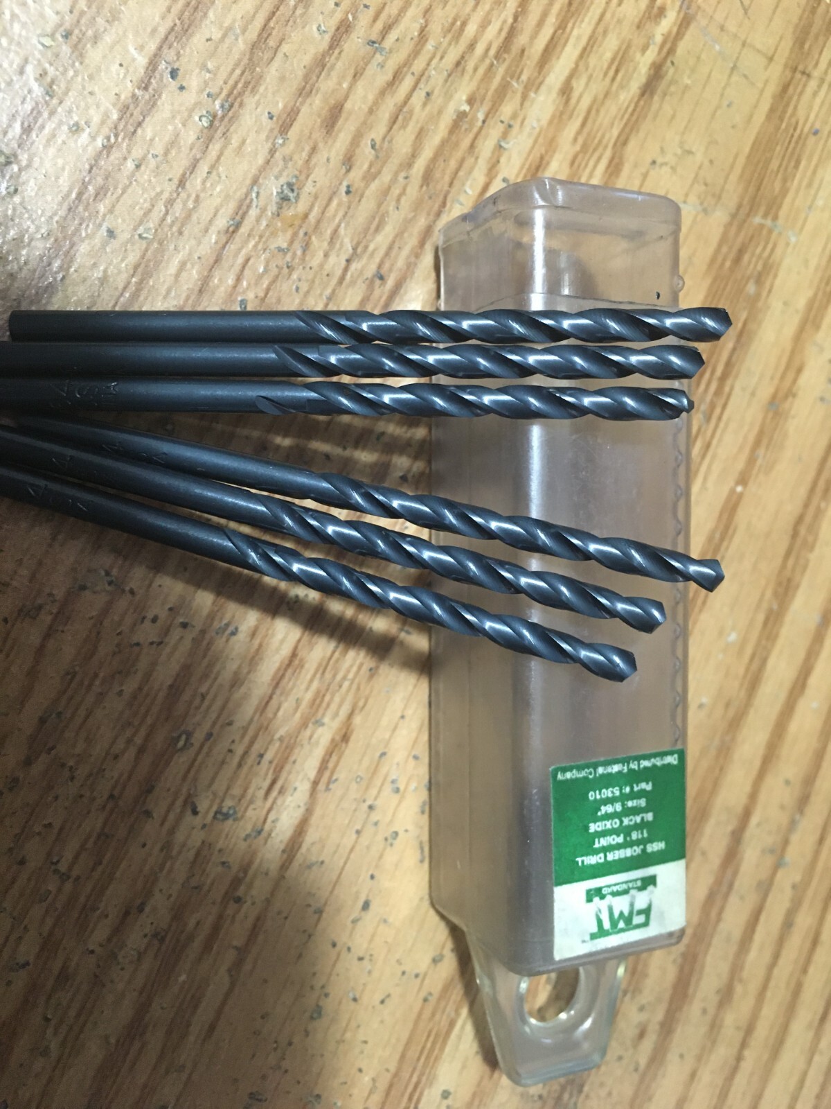 (6) 9/64″ HSS 118° Black Oxide Finish FMT® Jobber Drill Bit