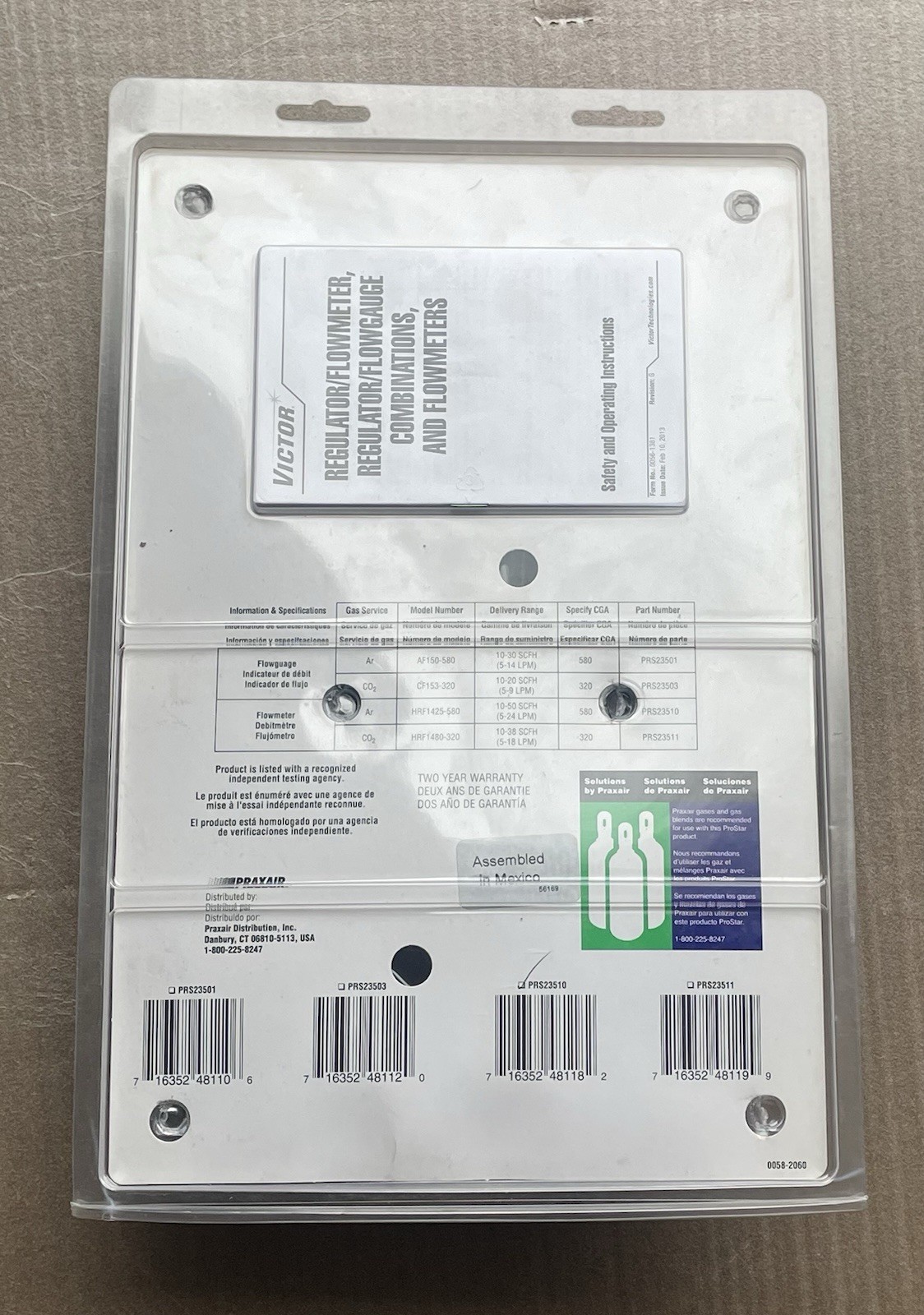 NEW Prostar Flow measurement equipment GMAW (MIG) & GTAW (TIG) 10’ Hose