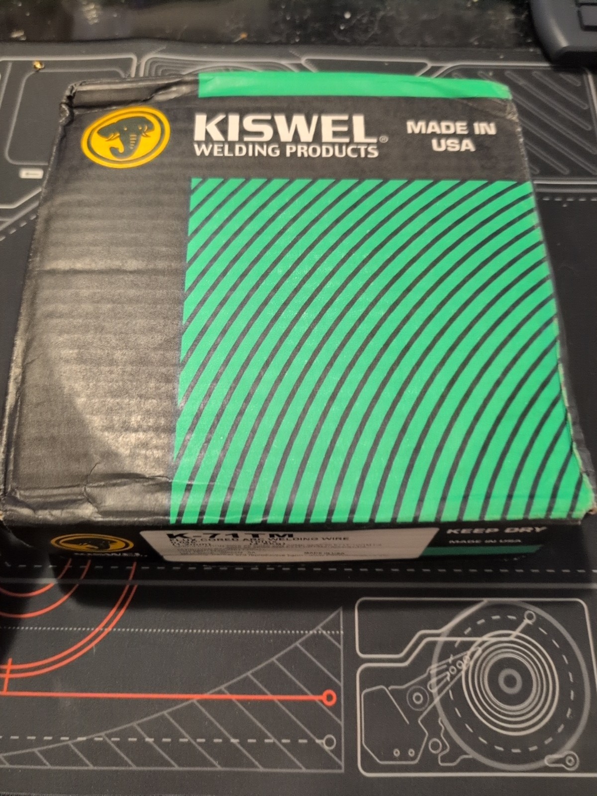 New Kiswel K-71TM Flux Cored Arc Welding Wire 0.045″ (1.2mm) 10lbs