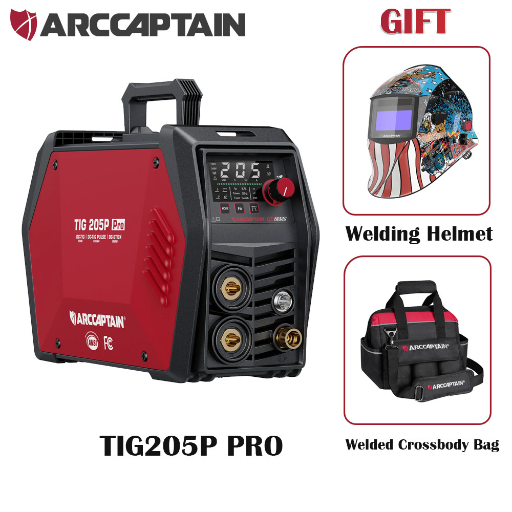 ARCCAPTAIN TIG 205P Pro Welder – 5-in-1, APP Control, DC/Pulse/Lift/Spot/Tig