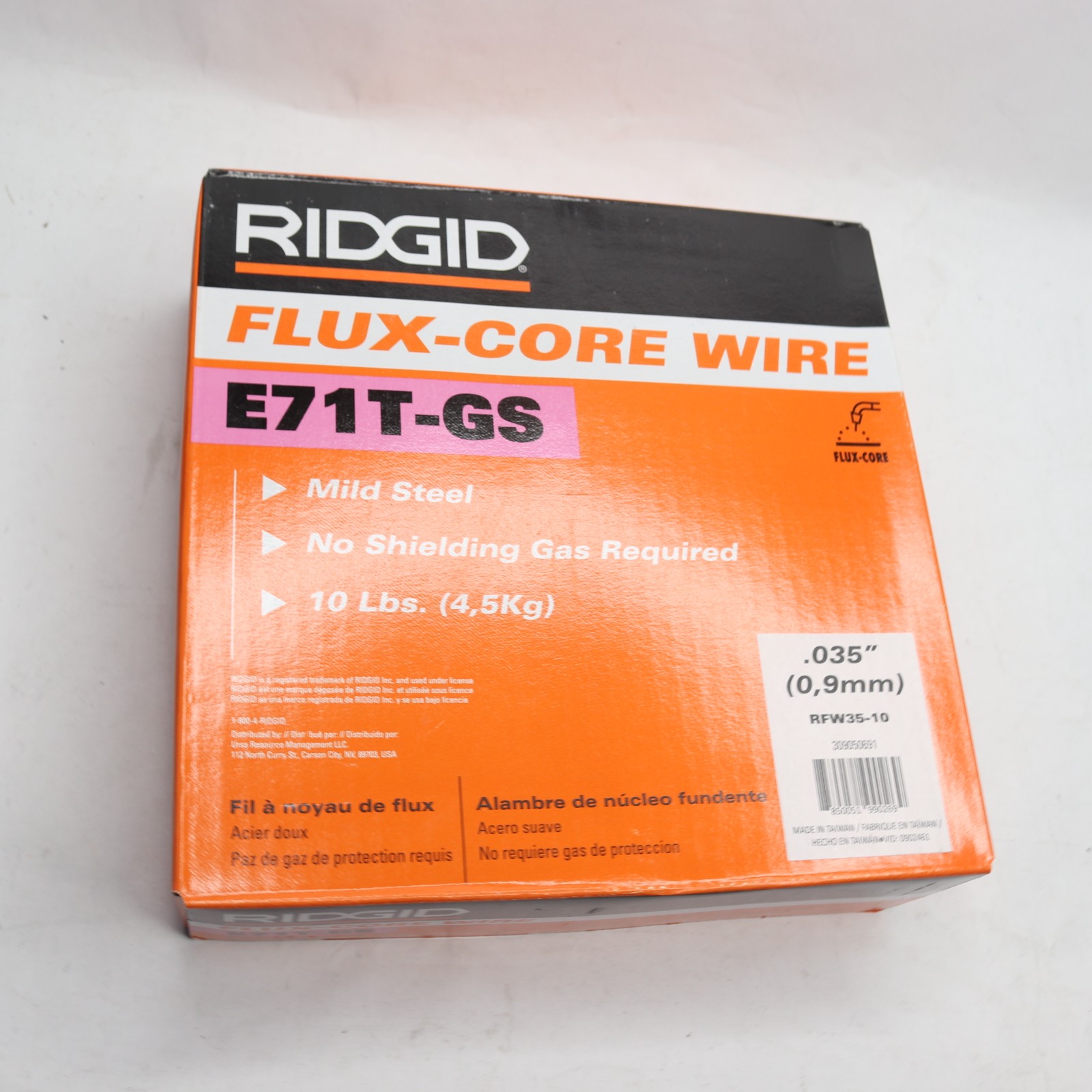 Ridgid Flux-Core Welding Wire No Gas Required 10 lb. Spool RFW35-10