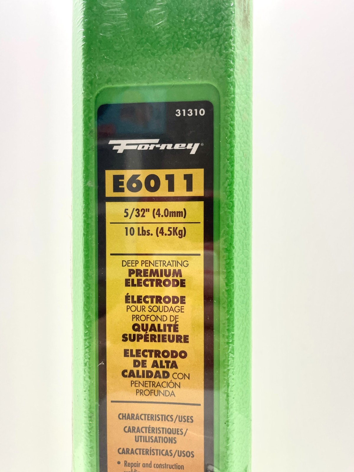 NEW – Forney 5/32 in. E6011 Mild Steel Welding Electrodes, 10lbs, 31310