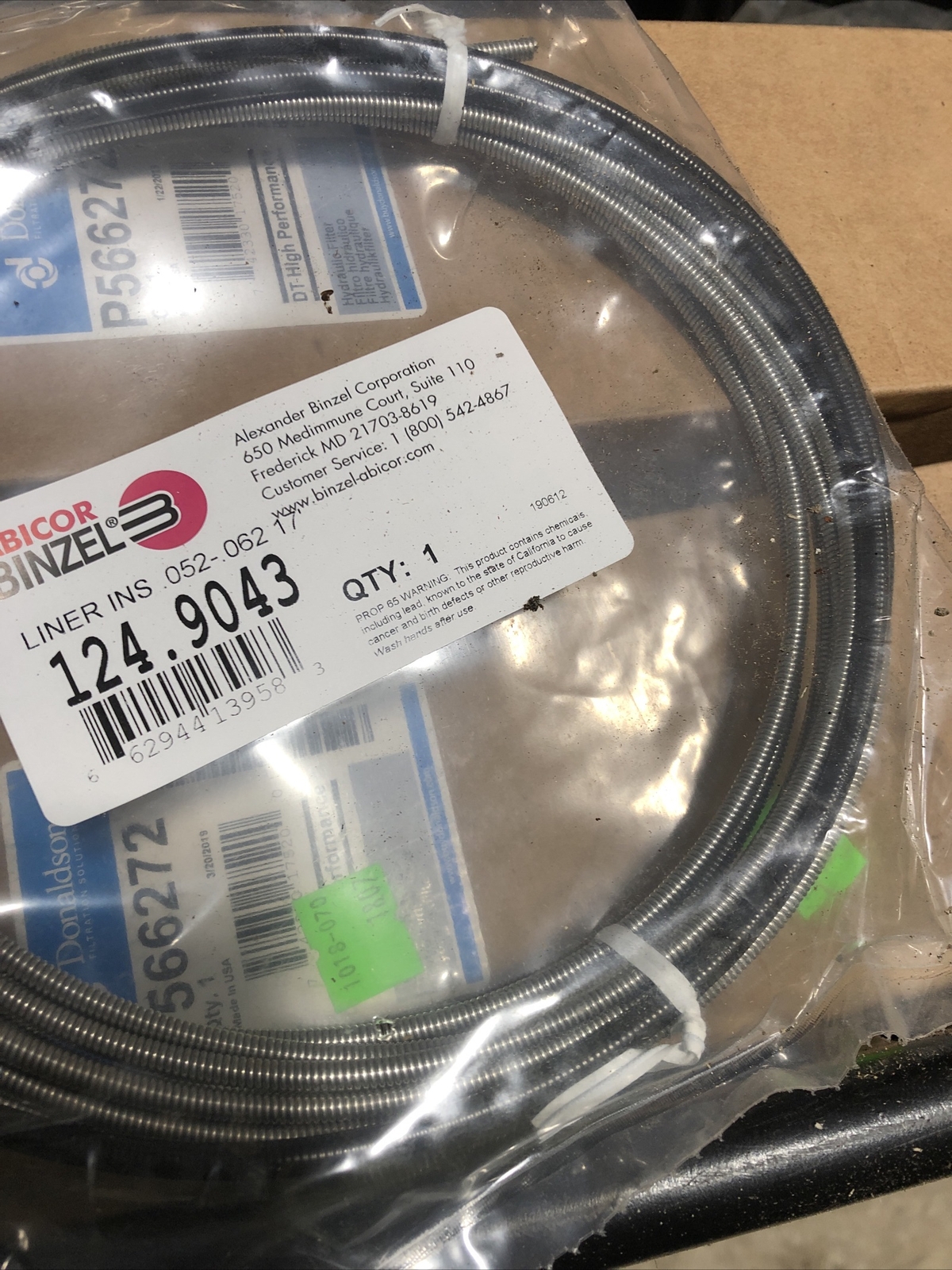 Abicor Binzel 124.9043 Liner .052 .062″ 17’
