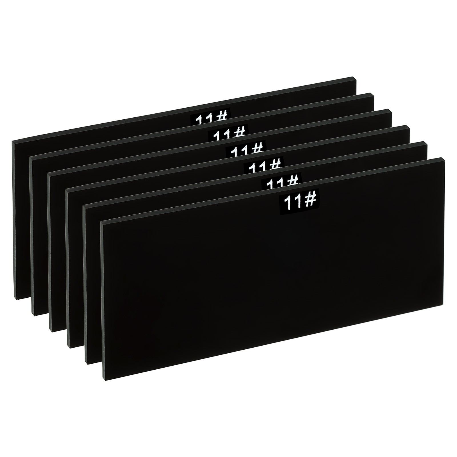 6pcs Welding Len Shade 11 Glass 4-1/4″x 2″ Hardened Glass Black Darkening Filter