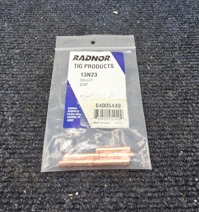 (10 PCS) Radnor 13N23: 3/32″ TIG Collet For Radnor 9, 20 And 25 Series Torches