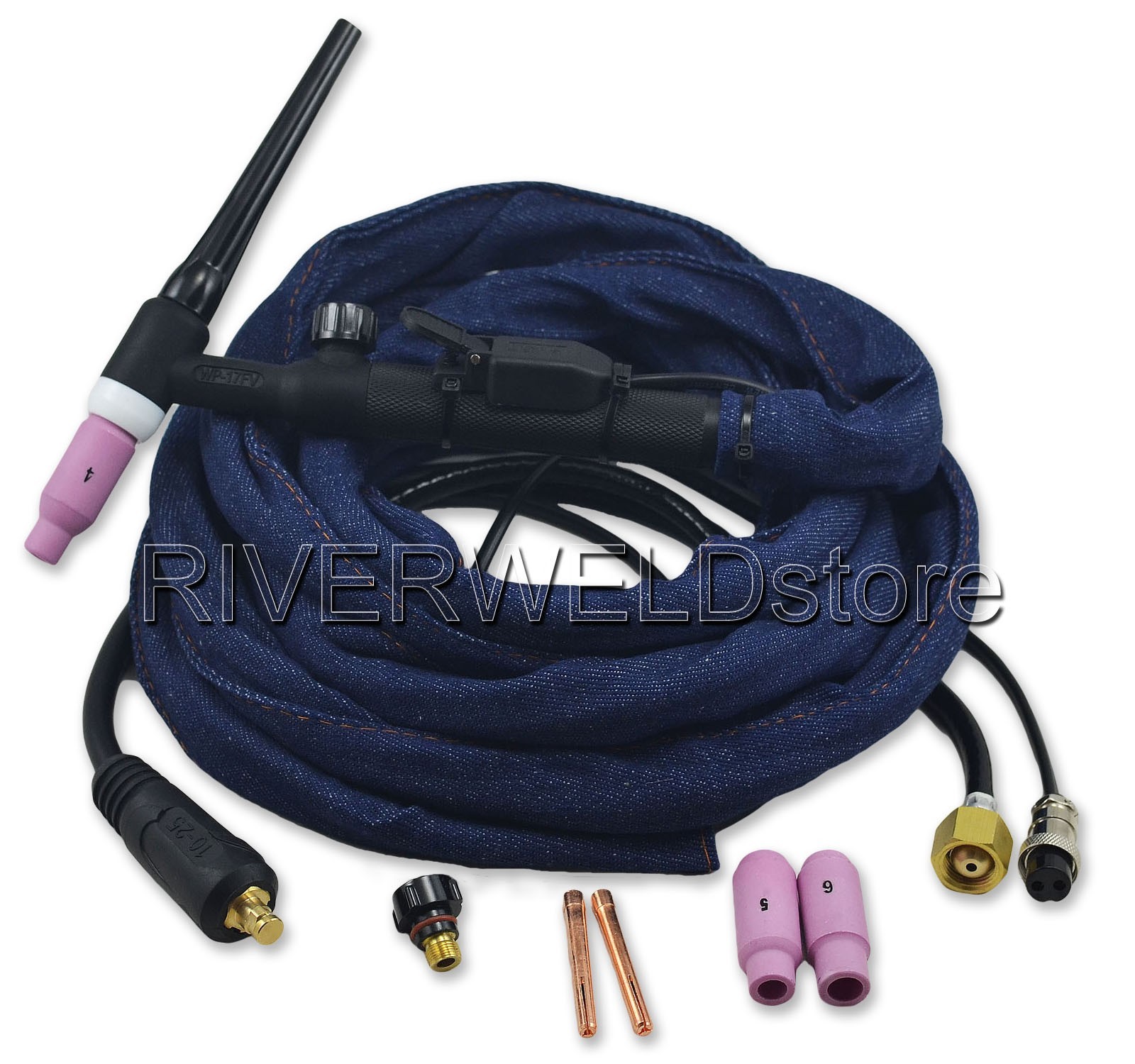 WP 17 SR17 12 Feet 150Amp Air-Cooled Tig Welding Torch Complete (17FV 12Ft)