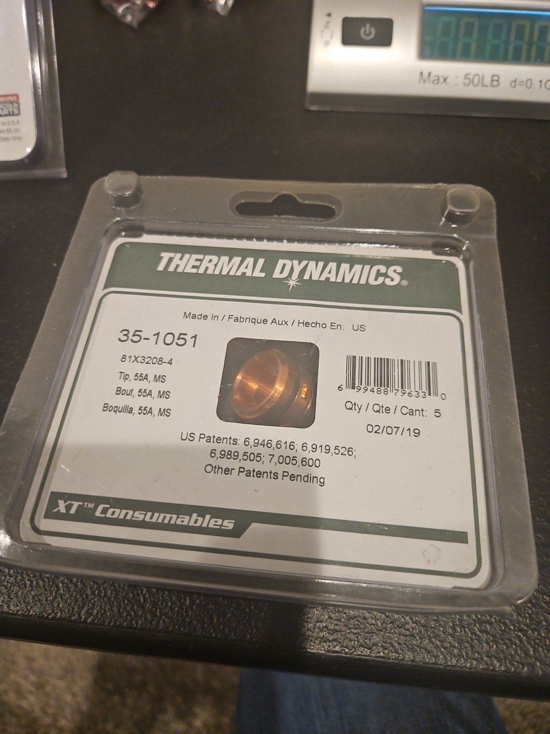 Thermal Dynamics 35-1051 Tip 55A Ms 5 pack Genuine NOS