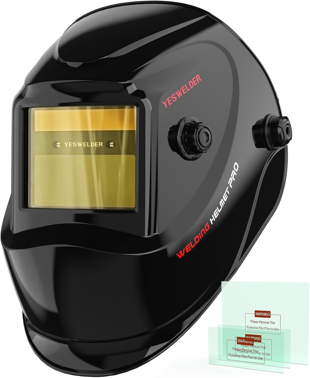 Auto Darkening Welding Helmet, Blue Light Blocking, 1/1/1/1 True Color Solar Pow